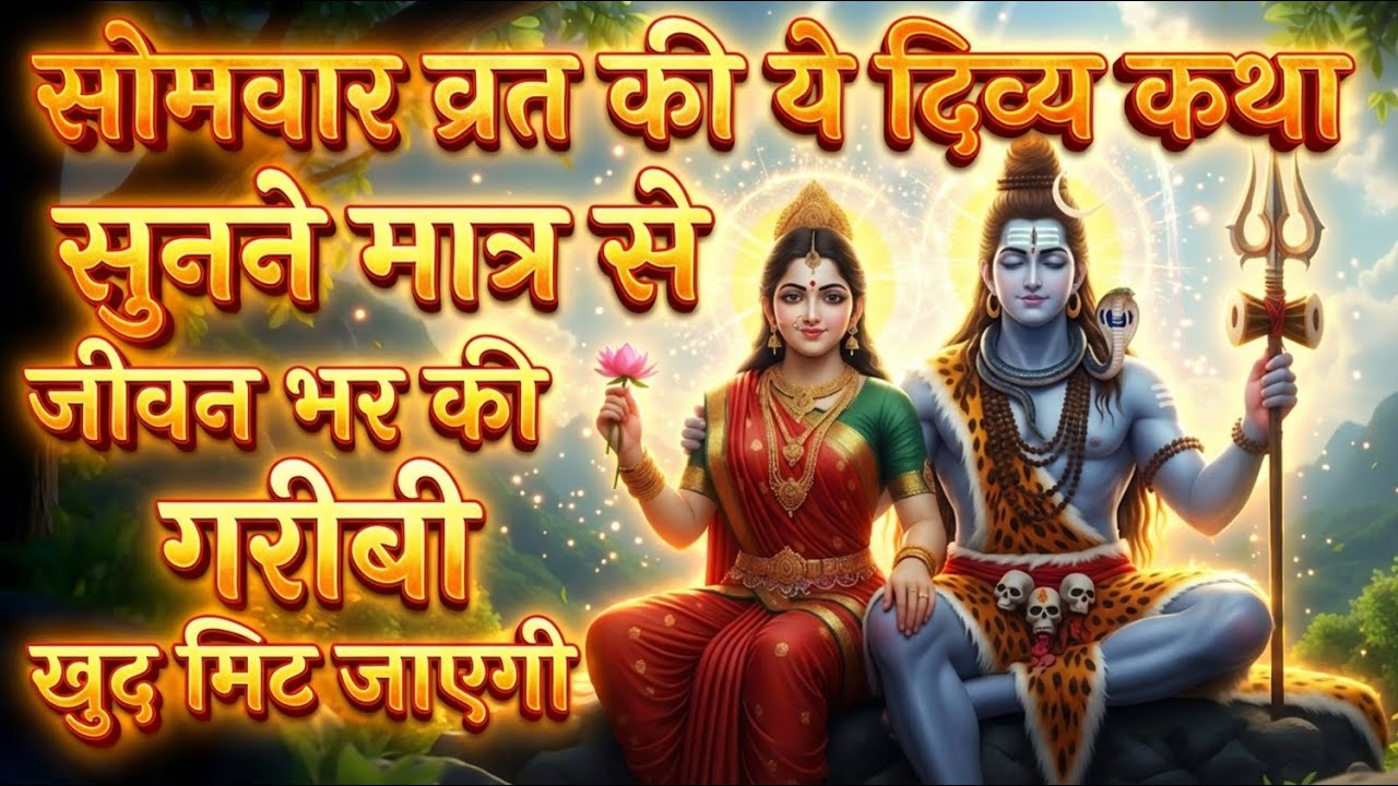 सोमवार व्रत की शक्ति: एक राजा के पतन और पुनर्जन्म की अद्भुत शिव लीला। Somvar Vrat Katha