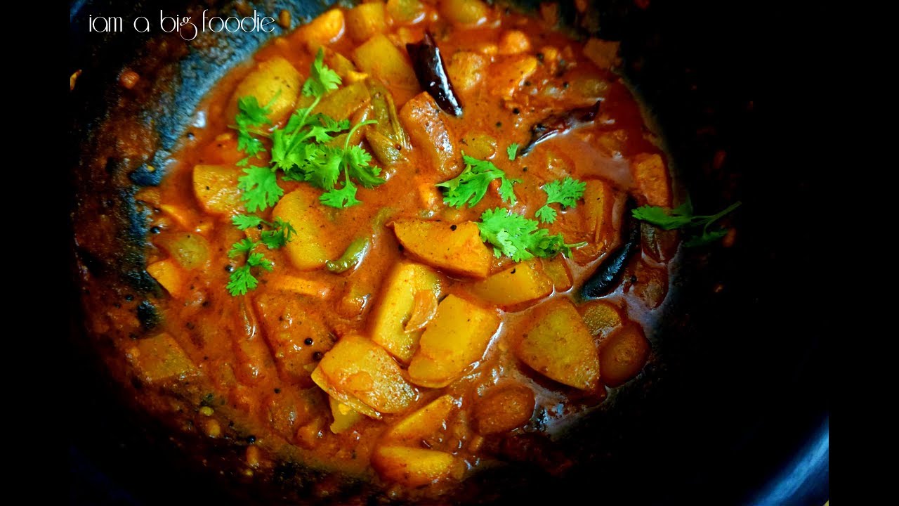 Village style potato garlic curry.!