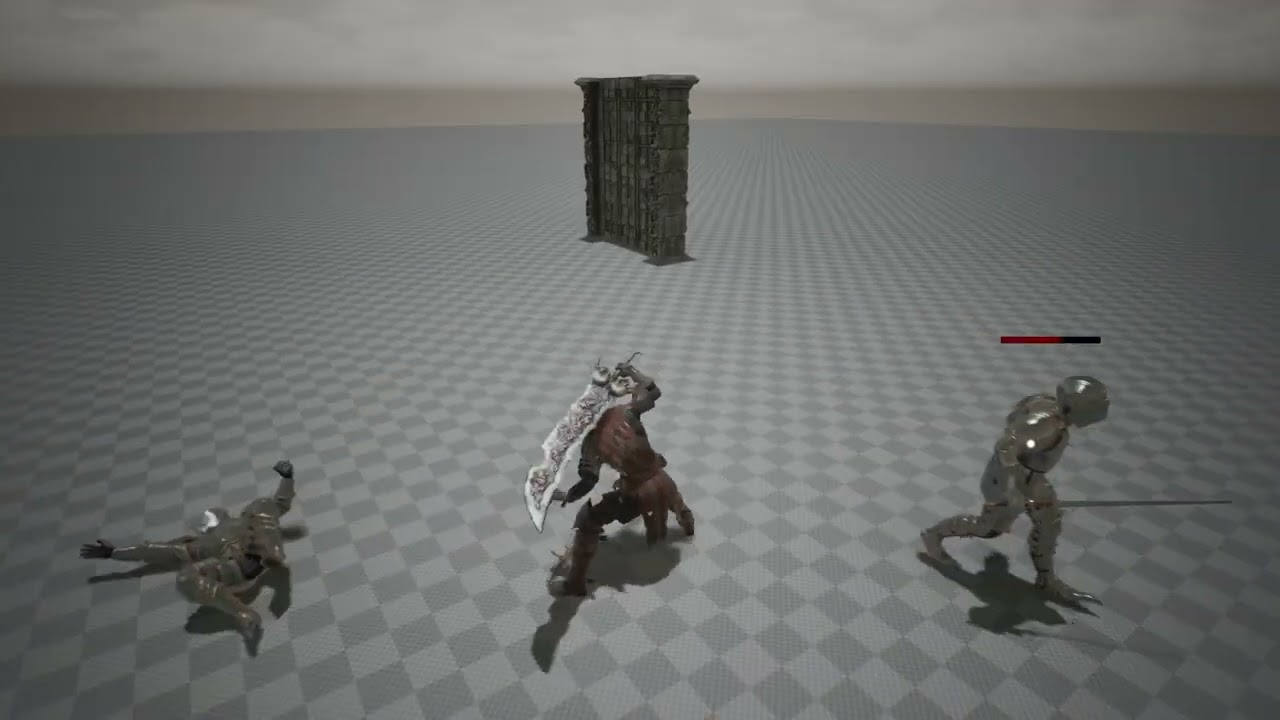 UE5 Third Person Hack & Slash Test - Animated Health Bars, Enemy Patrol & Death, Hit Stop