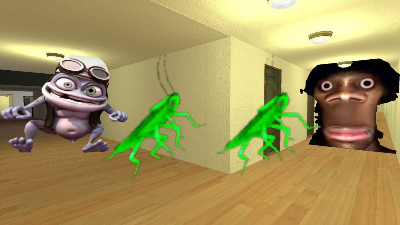 FIRE IN THE HOTEL LOBBY COCKROACH VS AUUGHH AND CRAZY FROG GMOD ALL BOTS