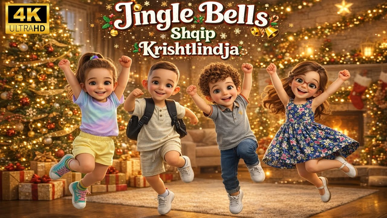 Jingle Bells – Shqip | Gëzuar Krishtlindjen 🎄🎶 | Këngë Festive për Fëmijë #kendoshqip #jinglebells
