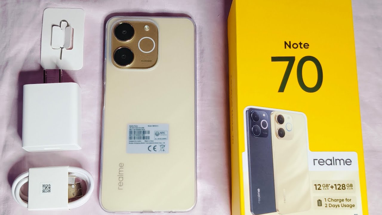 Распаковка Realme Note 70 12 ГБ + 128 ГБ