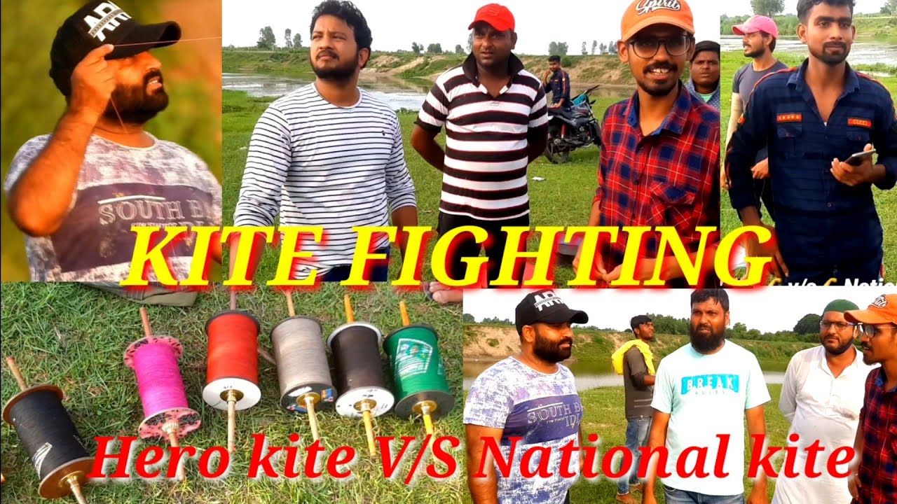 amazing Kite fighting | hero vs national/kite cutting/kite flying/on kanpur ground/kanpur 123 manjha