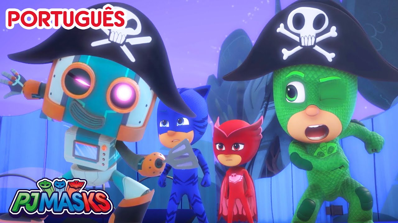 Pirata contra pirata! 🏴‍☠️ PJ Masks em Português episódios completos #superherois