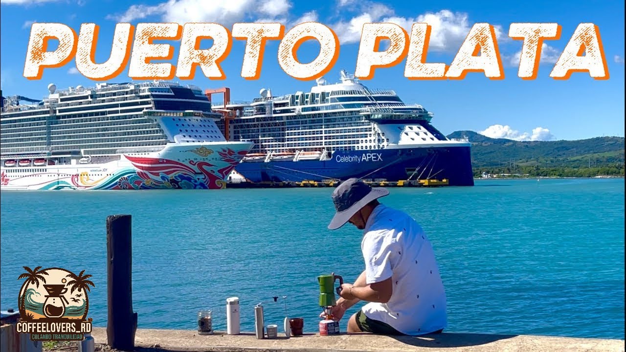 Vista impresionante 😮del crucero mientras preparo café | puerto plata República Dominicana 