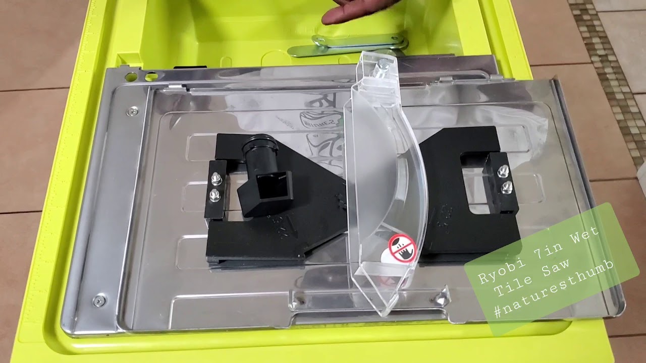 Ryobi 7 inch Wet Tile Saw Installation Set Up