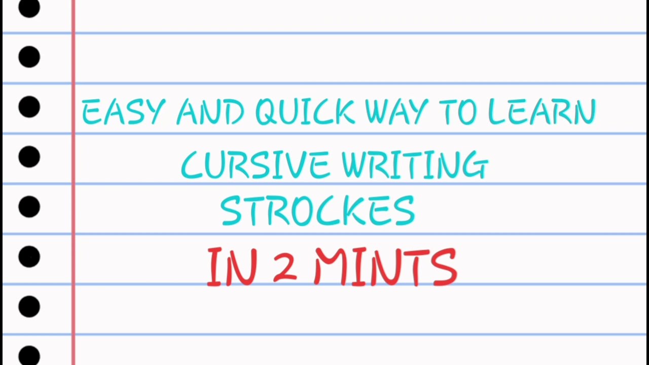Easy and quick cursive handwriting strockes!《beginners》