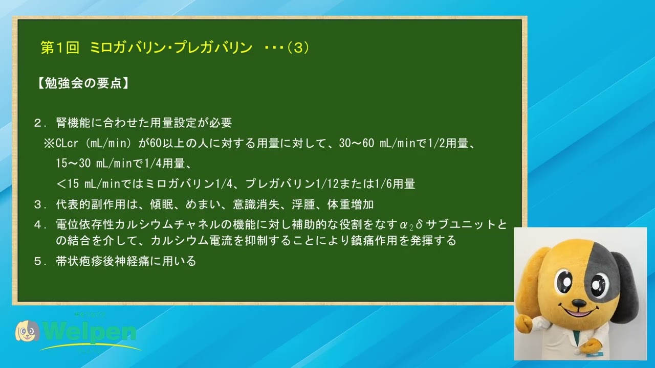 【第1回】実習生と考える現場目線の薬剤師国家試験　”ミロガバリン・プレガバリン”