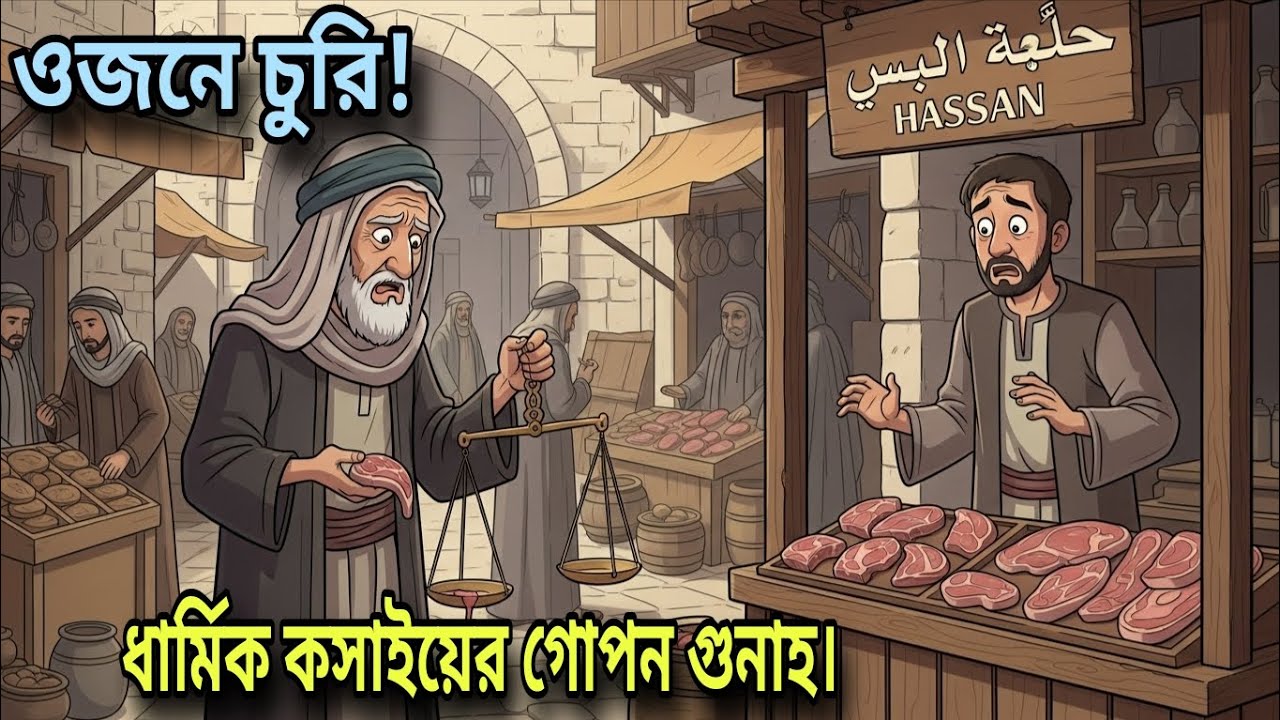 কম ওজন দেওয়া কসাইয়ের তওবার গল্প। হারাম রিজিকের ভয়াবহ পরিণতি। Islamic Story Bangla