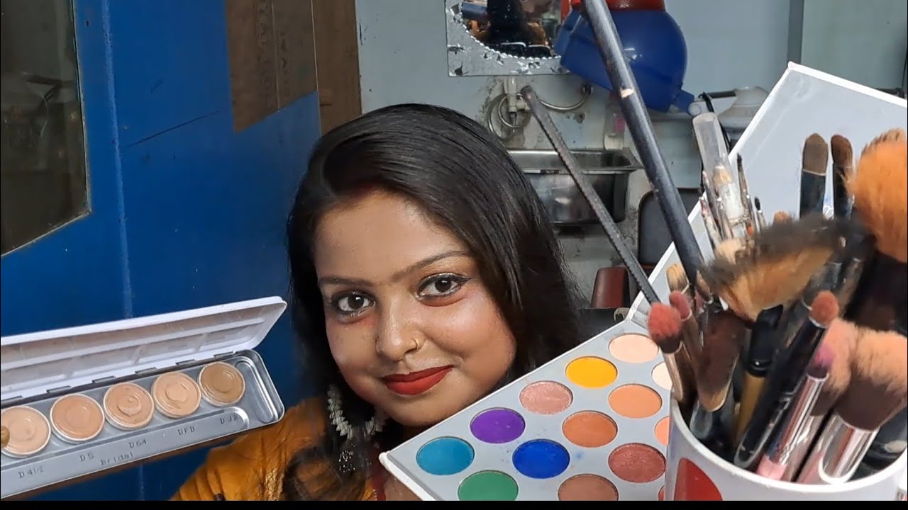 ASMR Bridal makeup on my face 💄👰‍♂️