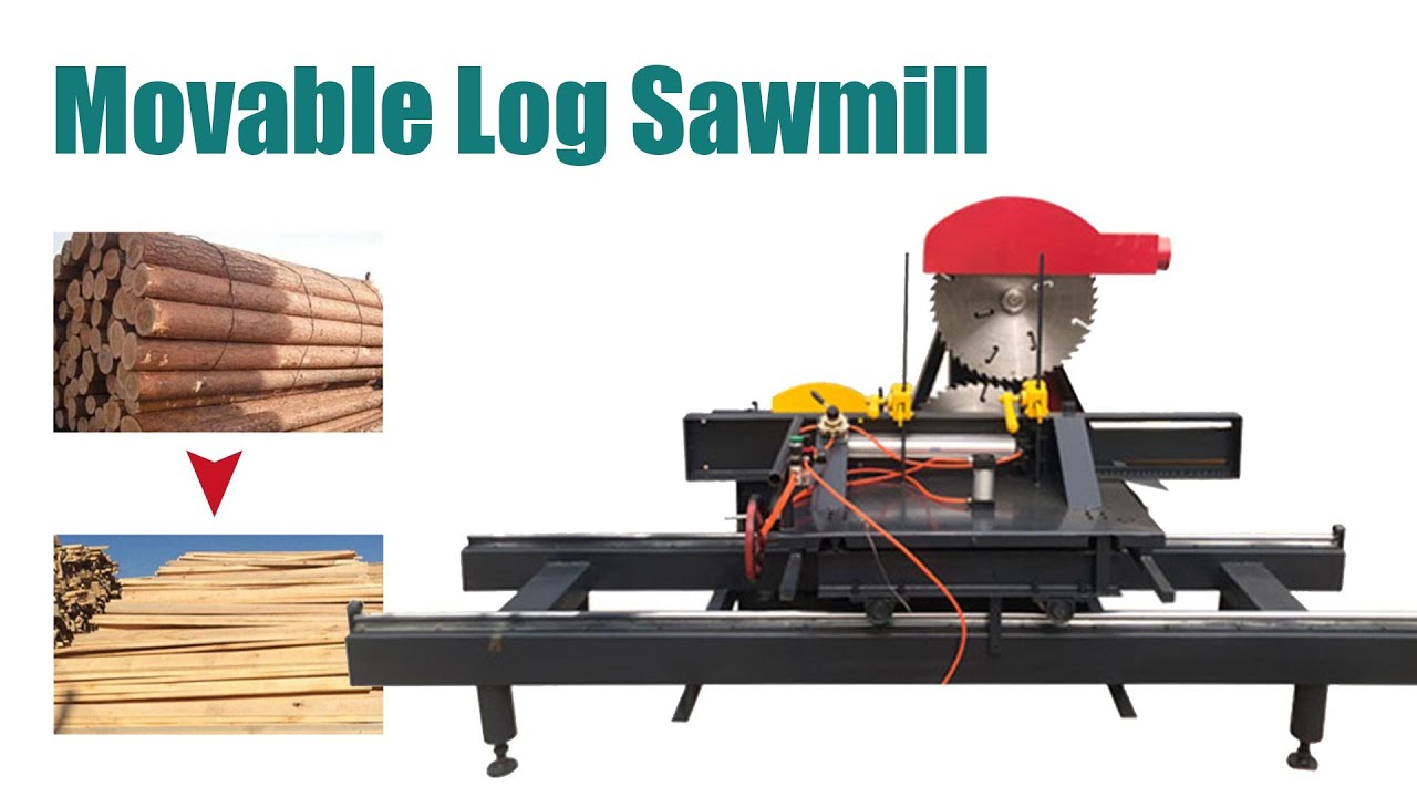 Movable Log Sawmill | Swing Blade Wood Cutting Machine Equipment High Efficiency