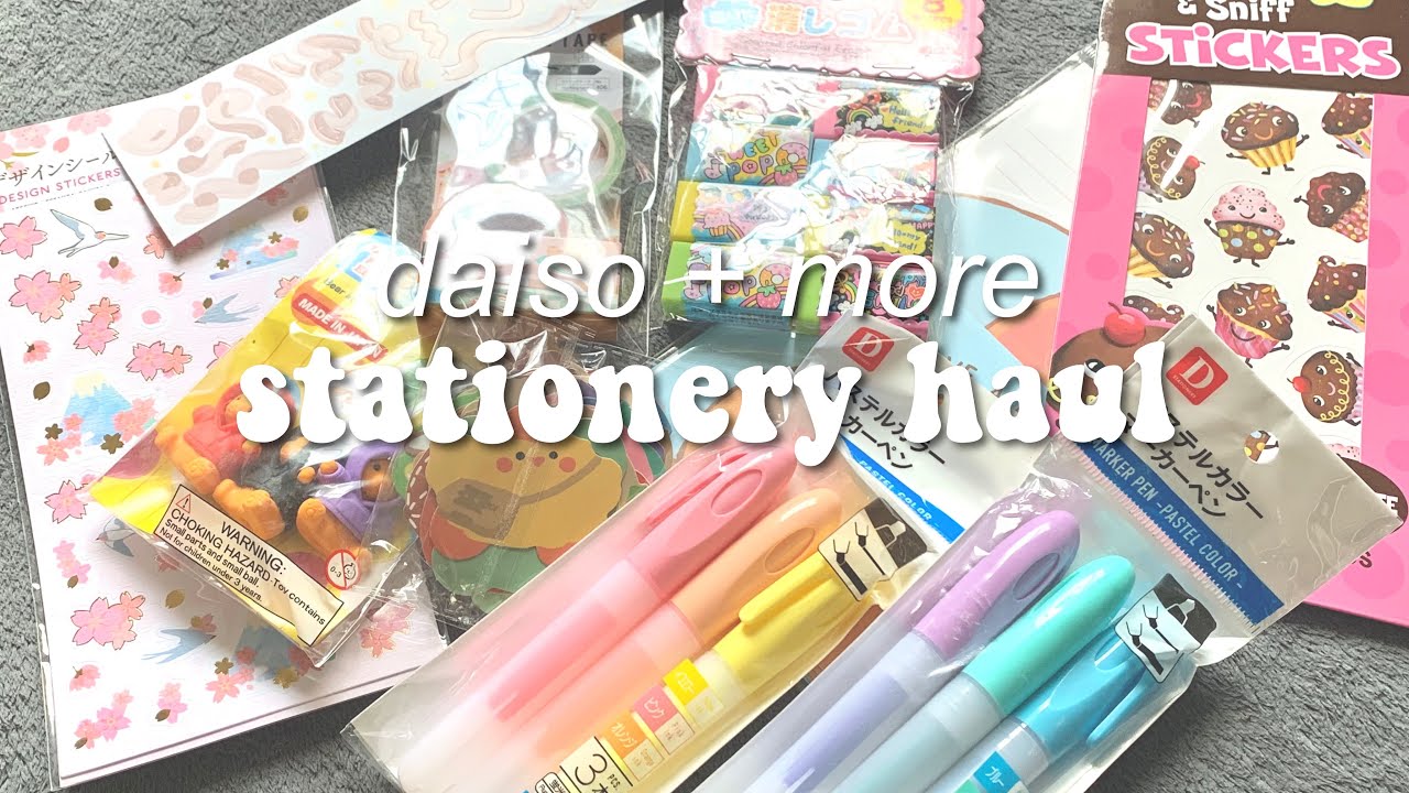 stationery haul (daiso + more)