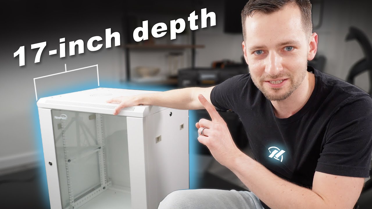 Сборка сетевого шкафа малой глубины | Белая настенная серверная стойка NavePoint 12U