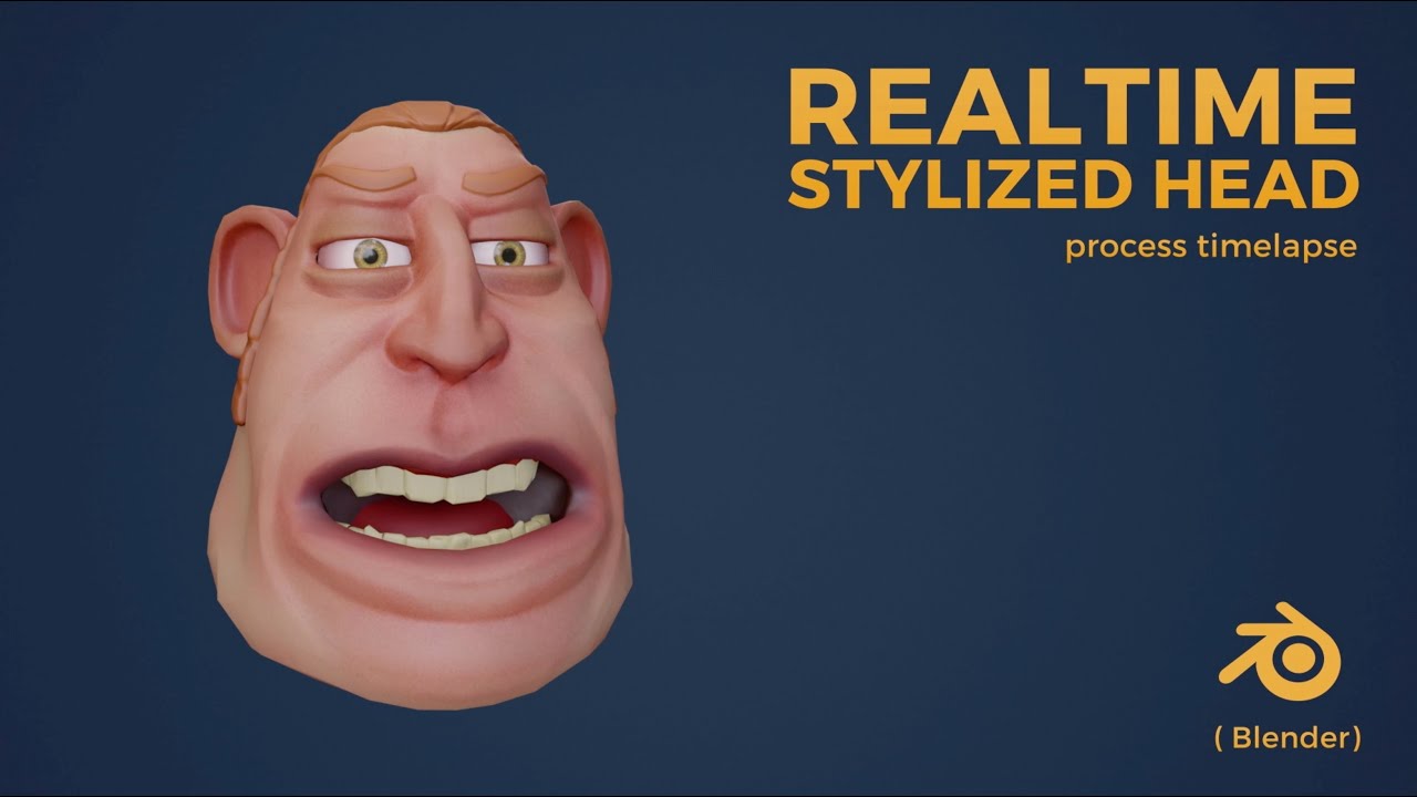 3D Stylized Character Head Creation Process | Blender 2.8