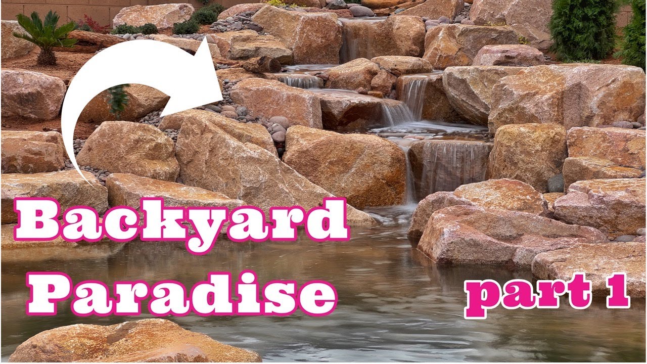 Koi Pond with HOMEMADE BRIDGE - part 1