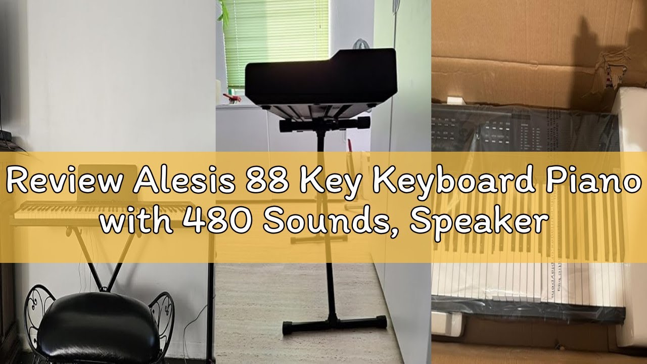 Review Alesis 88 Key Keyboard Piano with 480 Sounds, Speakers, USB MIDI, Carry-Bag, Stand, Headphone
