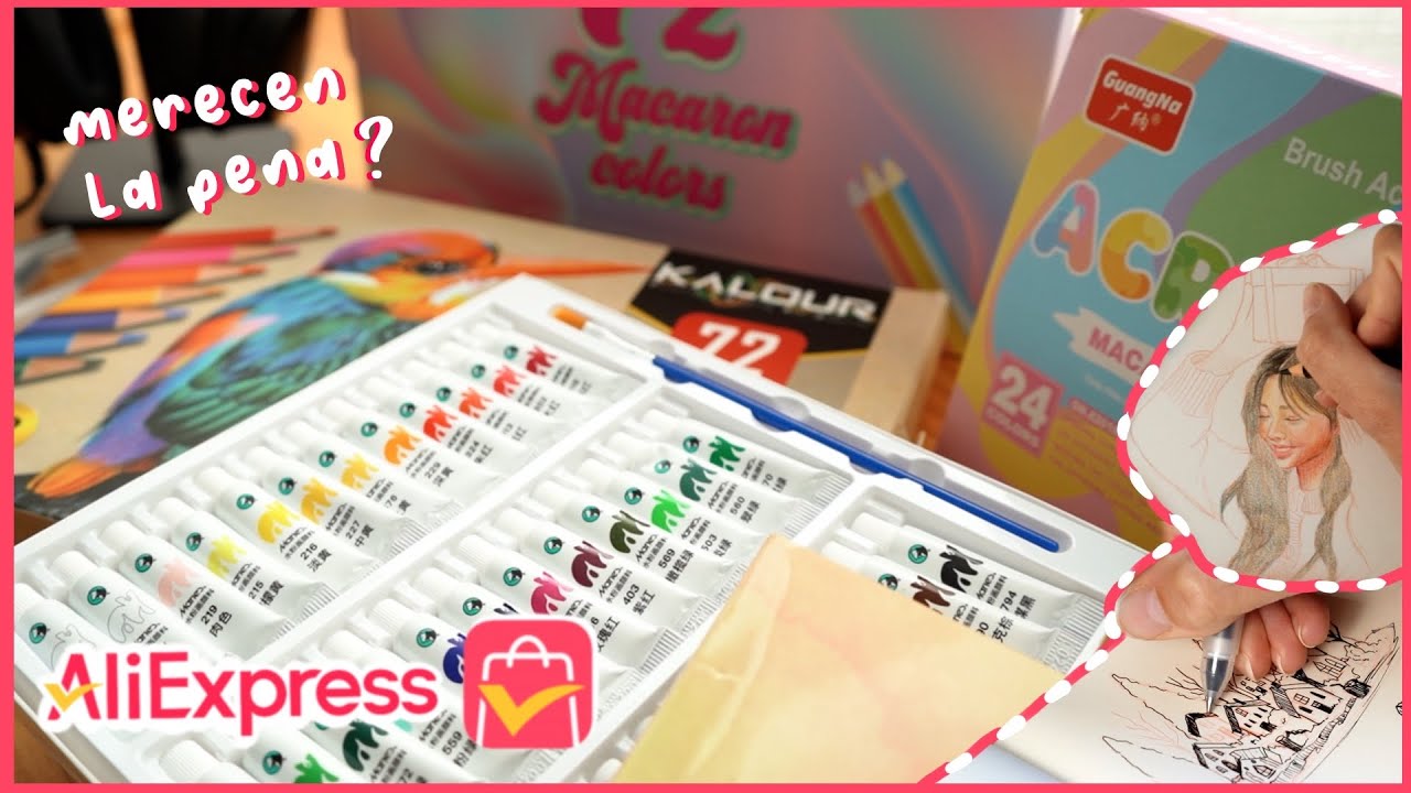 Probando materiales de arte baratos | Haul Aliexpress 🛍️✨
