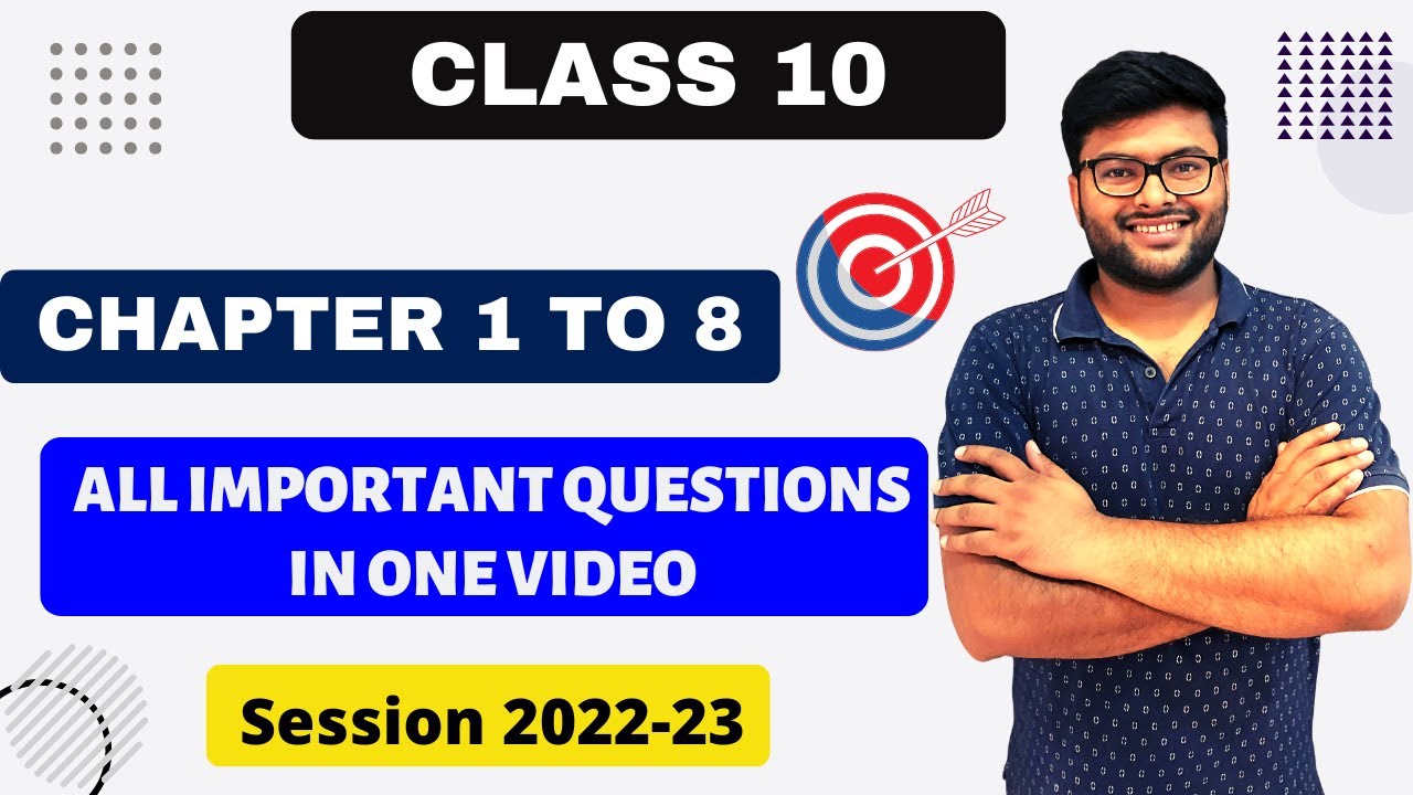 All Important Questions in 1 Video I Class 10 Maths I Session 2022-23 I Maths Important Questions