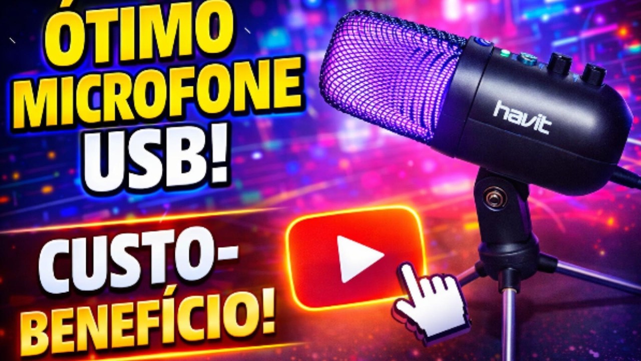 Unboxing do meu novo microfone da Havit! 🎤
