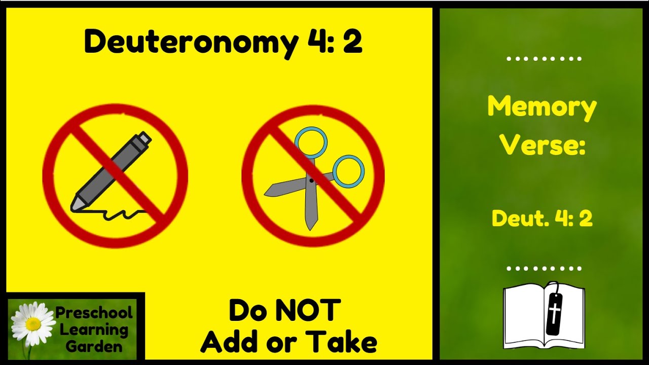 Deuteronomy 4:2 Memory Verse for Kids