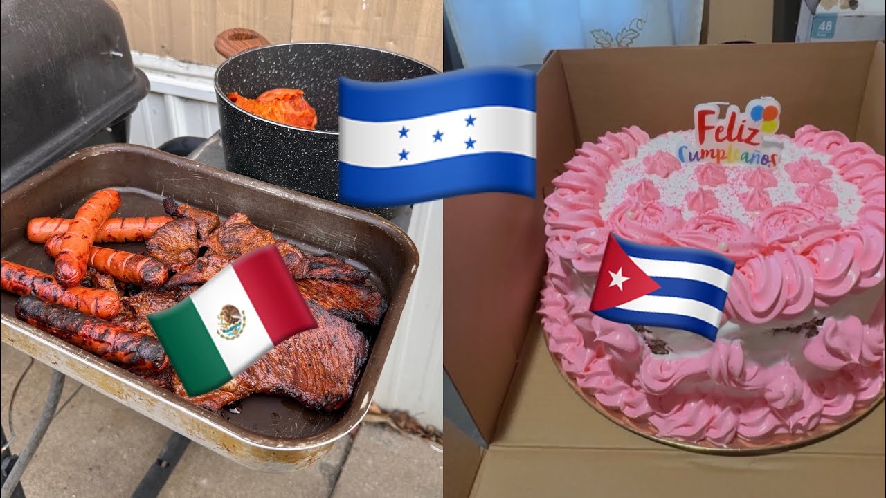 FUIMOS INVITADOS/SORPRESA A MI HERMANA MAYOR. CARNE ASADA /PASTEL ESTILO CUBANO. CONVERSANDO UN POCO