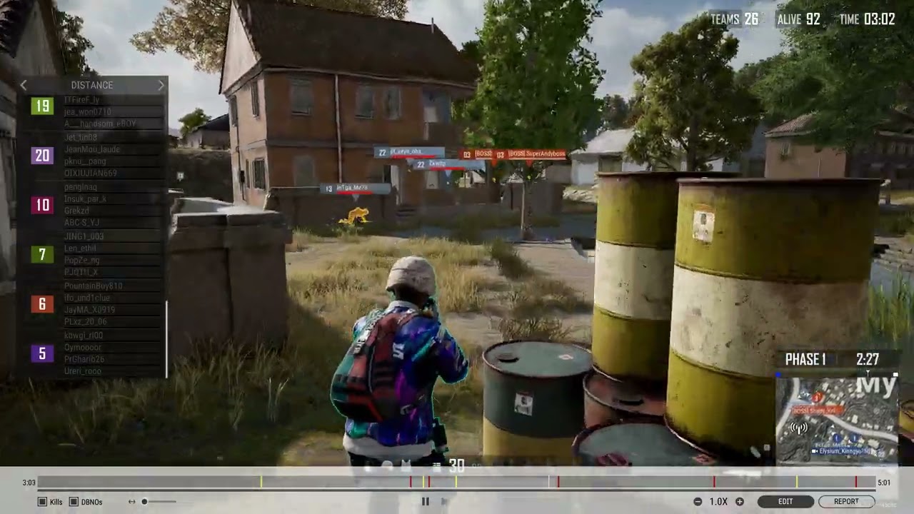 PUBG PC: ESP cheater + probable aimbot - with names