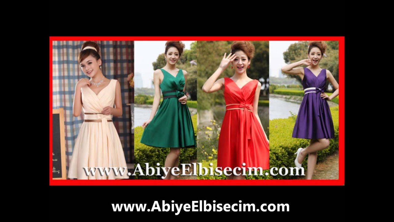 Kısa abiye elbise