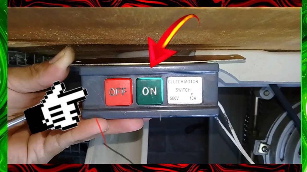 Как отремонтировать демпфер двигателя, кнопку включения / выключения промышленной швейной машины.