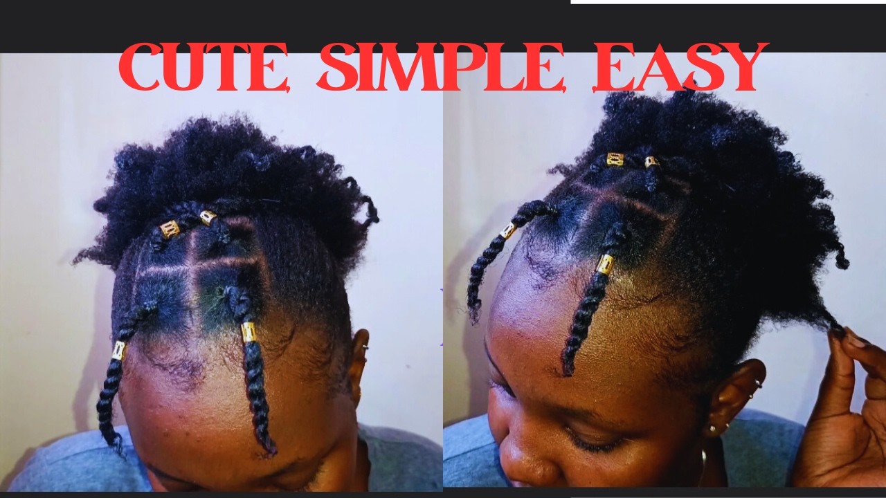 QUICK and EASY Natural Hairstyle On Short 4C Hair - Under 10 minutes