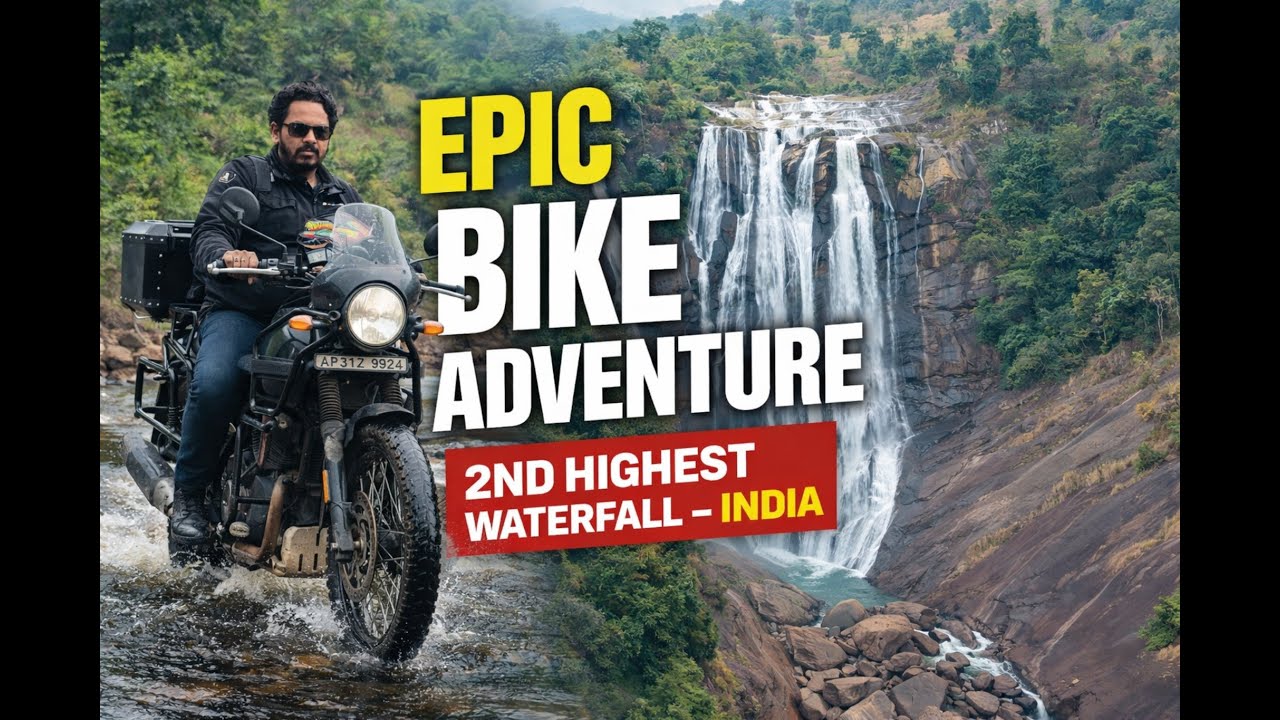 “I Rode Through Rivers & Mountains to Reach Andhra’s 2nd Highest Waterfall | #waterfall #nature 