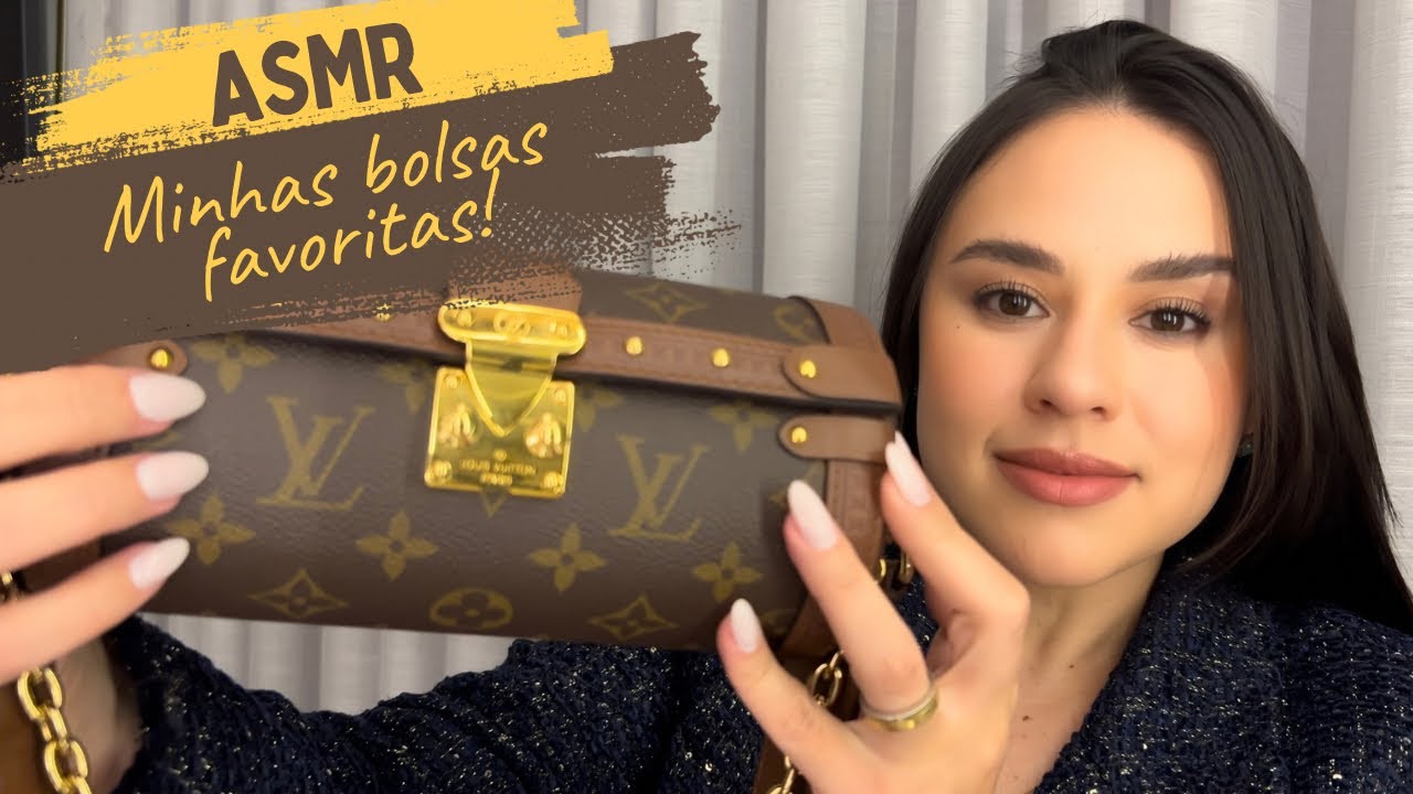 ASMR TOUR PELAS MINHAS BOLSAS - Tapping, scratching e sussurros