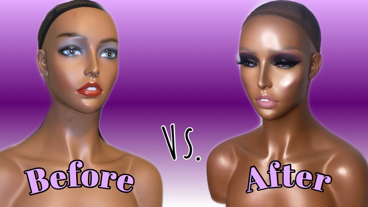 BEFORE AND AFTER | MANNEQUIN TRANSFORMATION | HOW TO SLAY MANNEQUIN MAKEUP