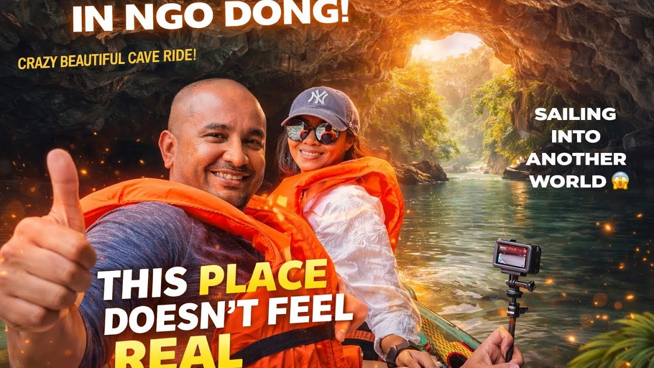 Sailing Through Caves in Ngo Dong 😱 | Crazy beautiful Views | Floating Into Another World
