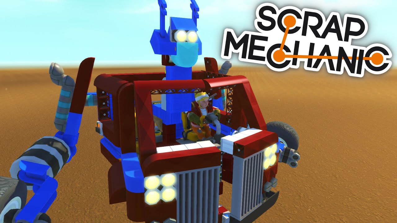 SCRAP MECHANIC - NAJLEPSZE KREACJE - LOKOMOTYWA - LATAJĄCY STATEK PIRACKI - NAJLEPSZY TRANSFORMERS