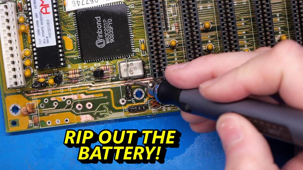 Cleaning up and modifying a corroded 286 motherboard