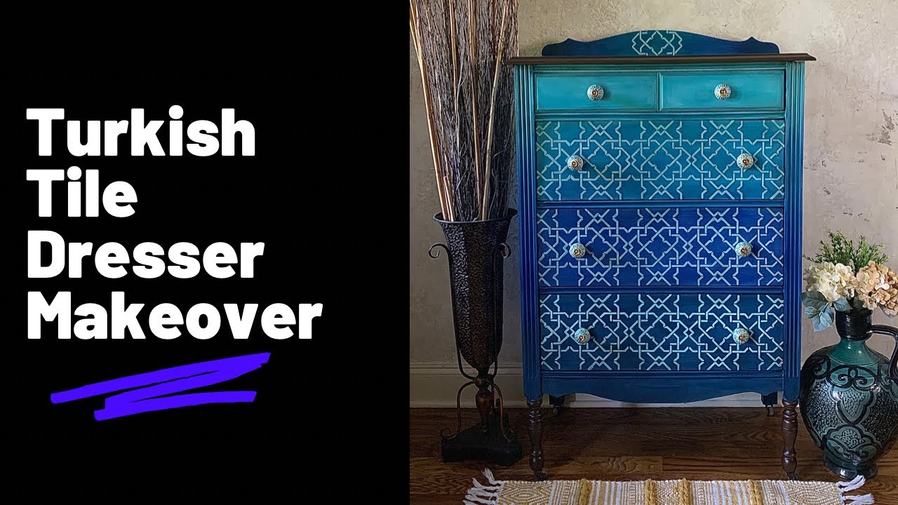Turkish Tile Dresser Makeover