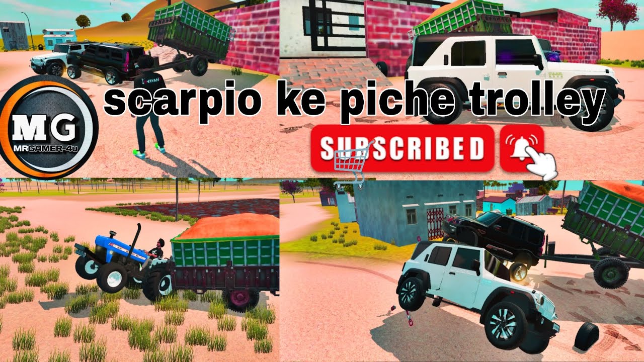 Scarpio ke piche trolley  lagane se trolley palti kha gayi 😱 #trending #gaming video