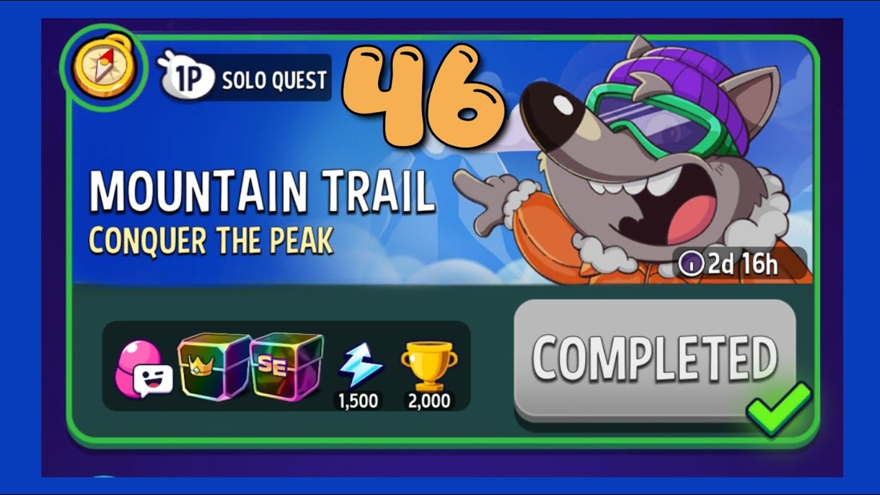 Mountain trail solo challenge|solo quest 46|match masters