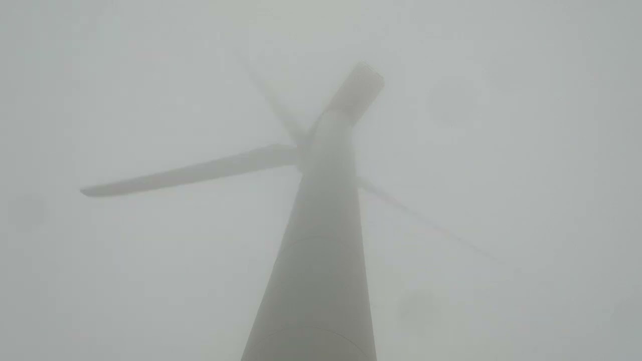 Field Recording || Misty Wind Turbine