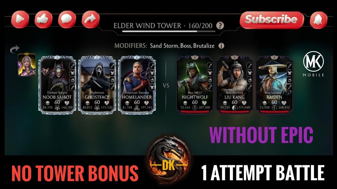 Fatal Elder Wind Tower 160 & Reward 🎮 Mortal Kombat Mobile▫️MK Mobile #mortalkombatmobile #mkmobile