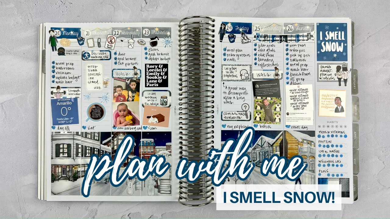 PLAN WITH ME | a snowy week and spread! ❄️ | jan. 20-26 | #makselifeplanner