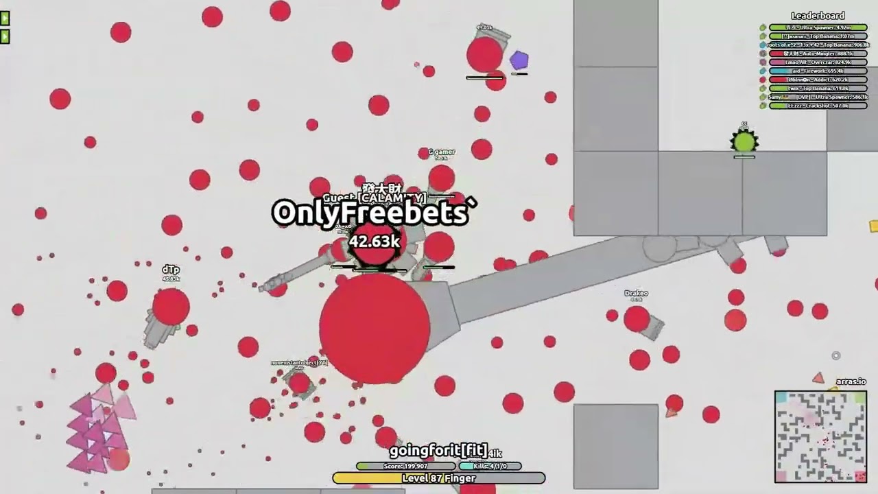 Big finger growth armsrace maze 4tdm