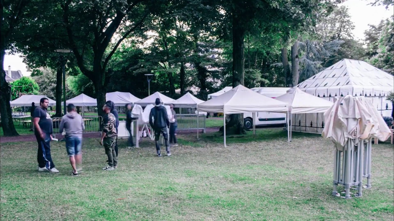 Timelaps montage des barnums par TS BARNUM au festival de THIONVILLE