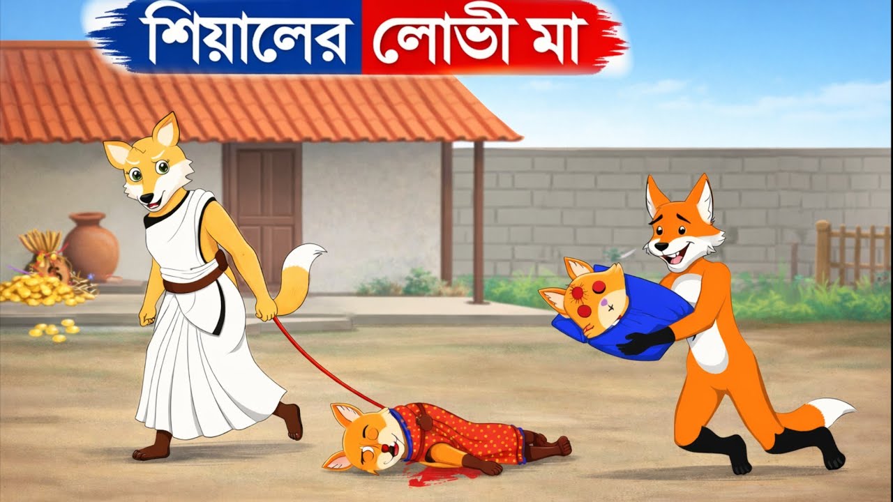 শেয়ালের লোভী মা | Fox Cartoon | Bangla Cartoon | Thakumar Jhuli | Cartoon 