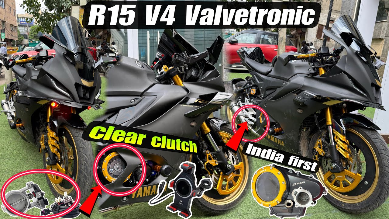 Finally, R15 V4 Per laga diya Valvotronic | R15 V4 clear clutch install | only 1 in India r15 🔥