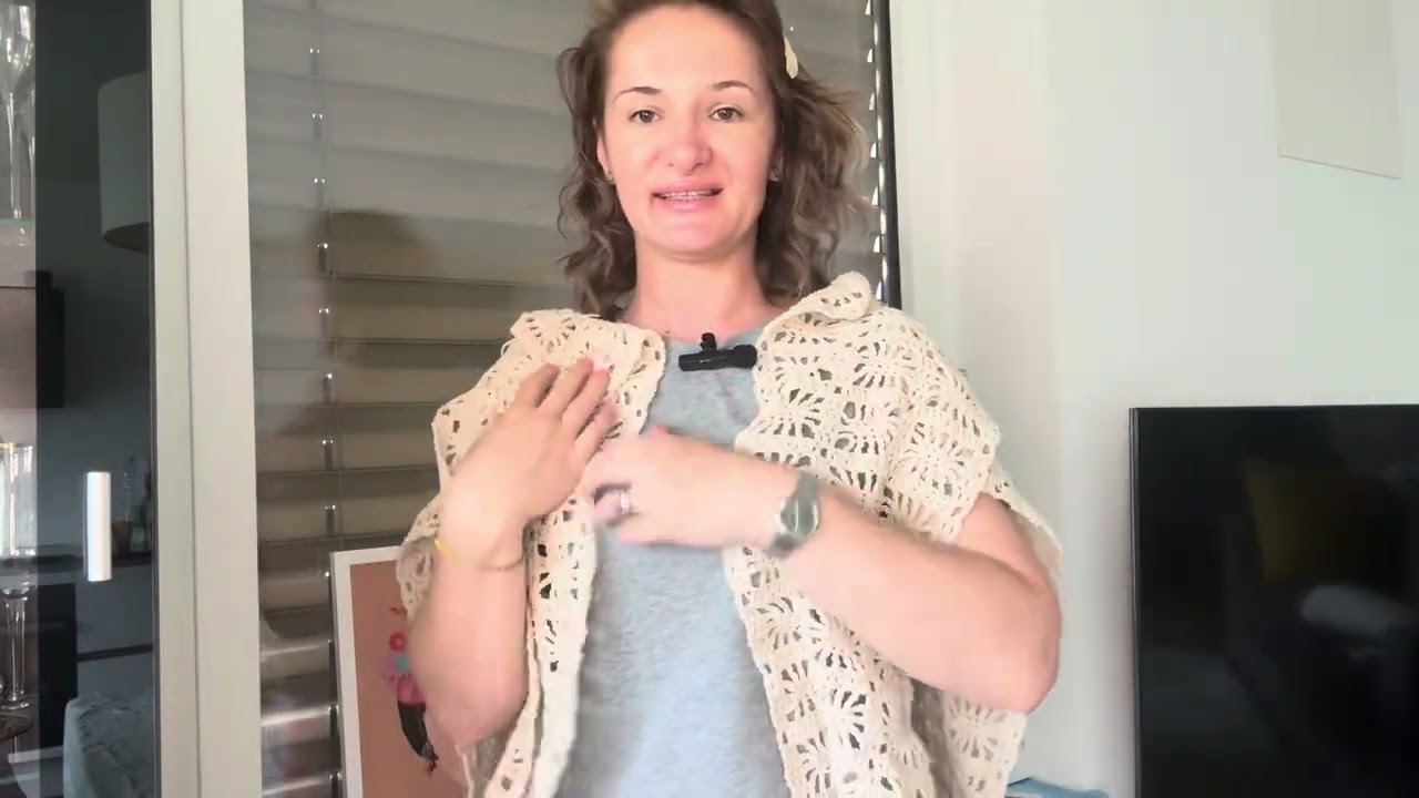 Cardigan per principianti rettangolare al uncinetto 