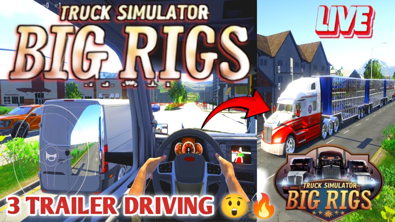 TRUCK SIMULATOR BIG RIGS 🚛 3 TRAILER DRIVING challange LIVE STREAM  PERFECT DRIVING SKILL 🥶 #TSBR