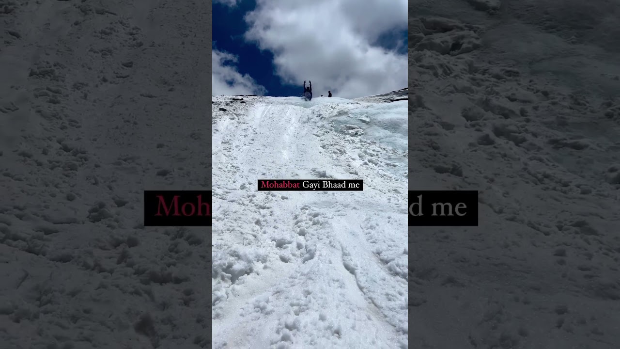 Snow Slide in Zero Point , Yumthang, Sikkim ☃️❄️ #travel #sikkim #zeropoint #snow #lachen #lachung