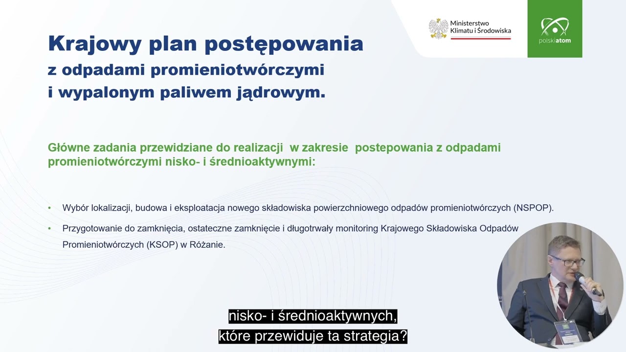 Nowe składowisko odpadów nisko- i średnioaktywnych - aspekty formalno-prawne, Paweł Pytlarczyk, MKiŚ