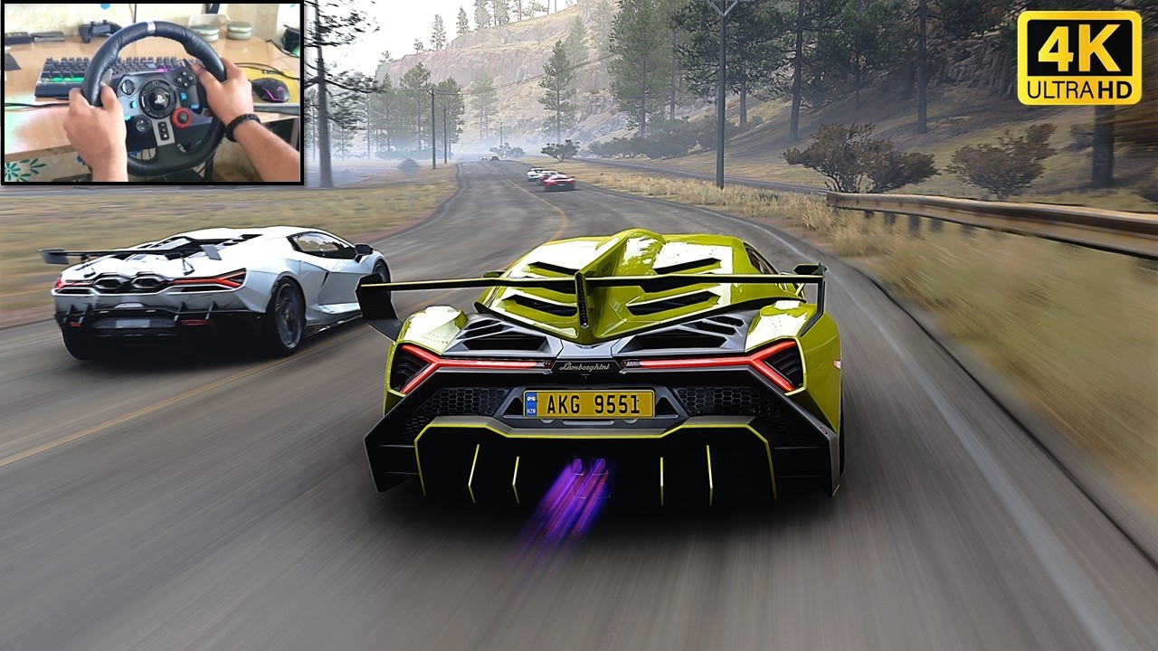 1450HP Lamborghini Veneno vs Hypercars Race! 😱 | Logitech G29 Steering Wheel | FH5